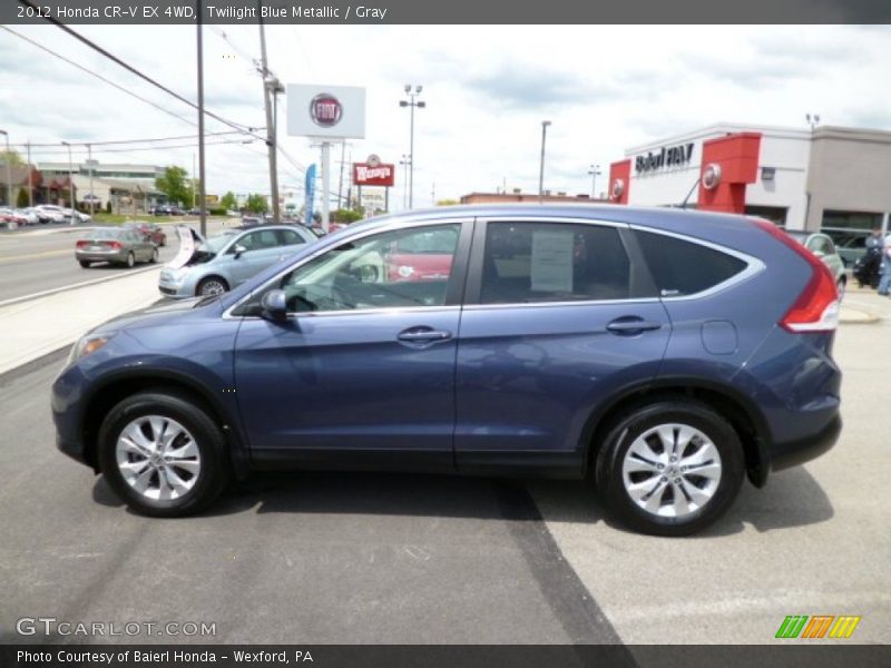 Twilight Blue Metallic / Gray 2012 Honda CR-V EX 4WD