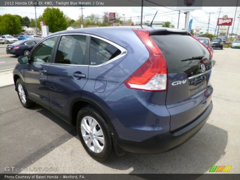 Twilight Blue Metallic / Gray 2012 Honda CR-V EX 4WD