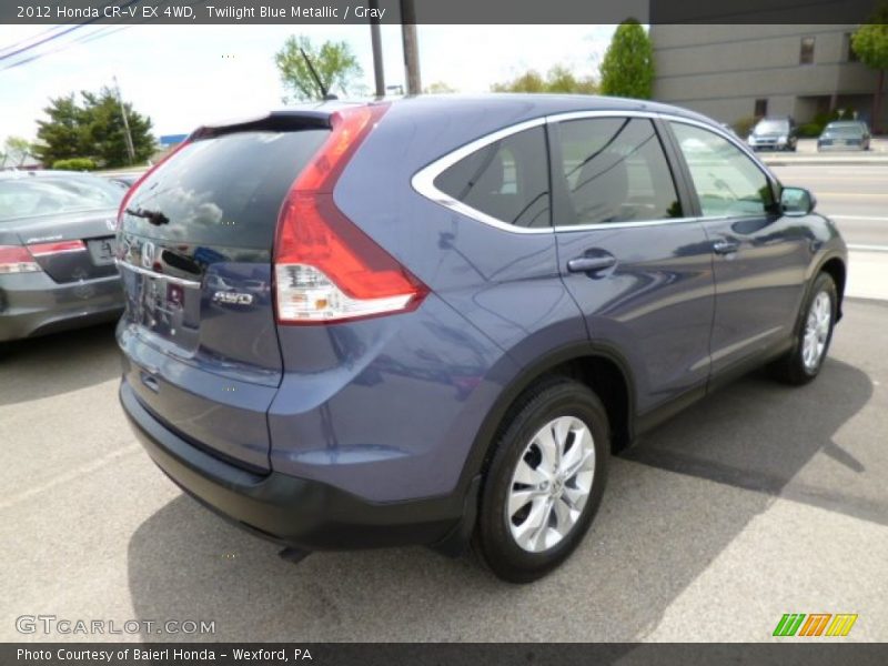 Twilight Blue Metallic / Gray 2012 Honda CR-V EX 4WD
