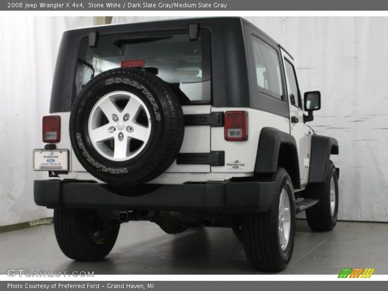 Stone White / Dark Slate Gray/Medium Slate Gray 2008 Jeep Wrangler X 4x4