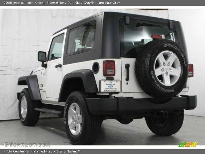 Stone White / Dark Slate Gray/Medium Slate Gray 2008 Jeep Wrangler X 4x4