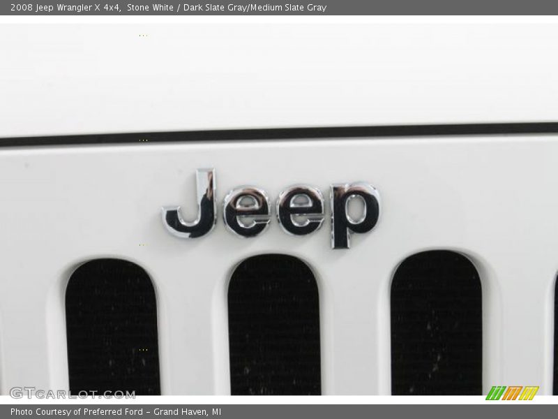 Stone White / Dark Slate Gray/Medium Slate Gray 2008 Jeep Wrangler X 4x4