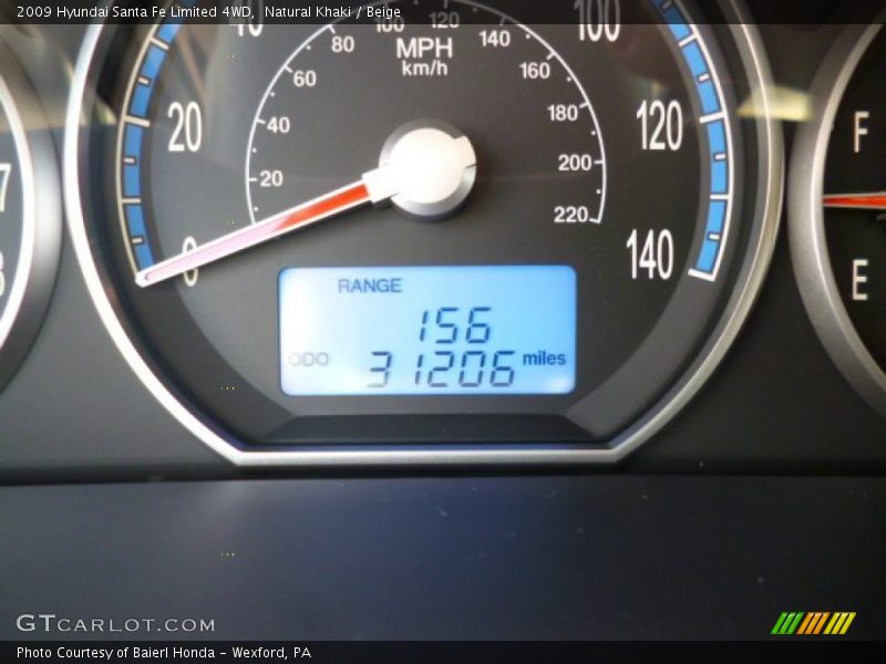 Natural Khaki / Beige 2009 Hyundai Santa Fe Limited 4WD