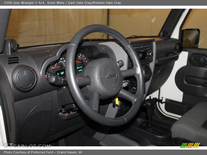 Stone White / Dark Slate Gray/Medium Slate Gray 2008 Jeep Wrangler X 4x4
