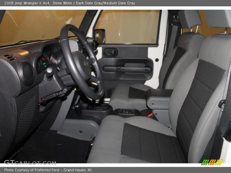 Stone White / Dark Slate Gray/Medium Slate Gray 2008 Jeep Wrangler X 4x4
