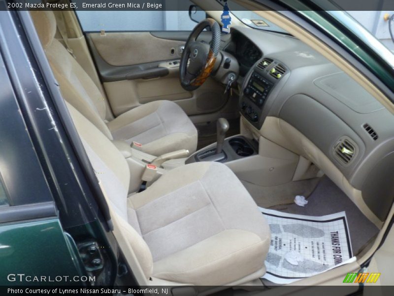 Emerald Green Mica / Beige 2002 Mazda Protege ES