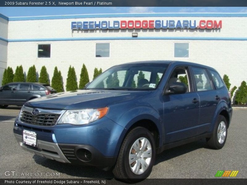 Newport Blue Pearl / Platinum 2009 Subaru Forester 2.5 X