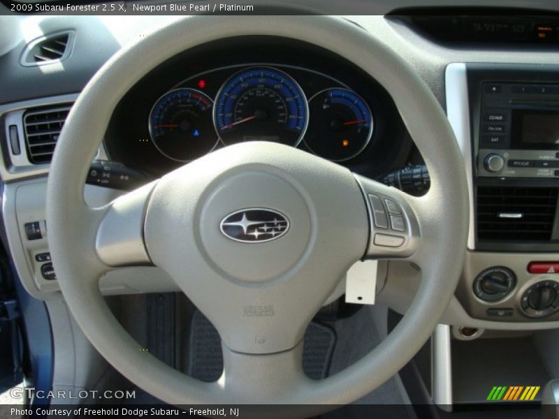 Newport Blue Pearl / Platinum 2009 Subaru Forester 2.5 X