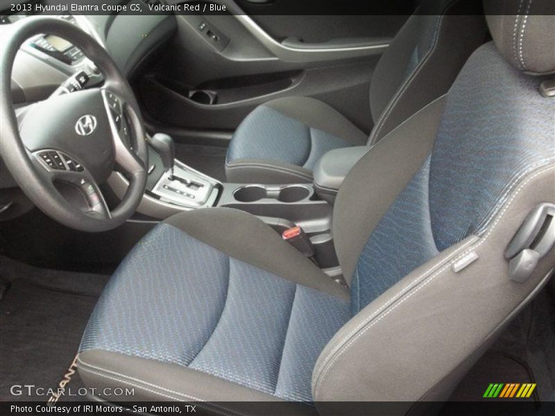Volcanic Red / Blue 2013 Hyundai Elantra Coupe GS