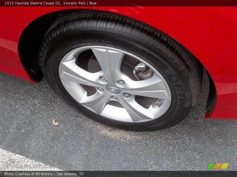 Volcanic Red / Blue 2013 Hyundai Elantra Coupe GS