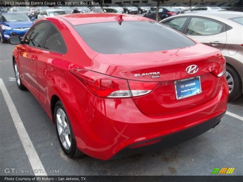 Volcanic Red / Blue 2013 Hyundai Elantra Coupe GS