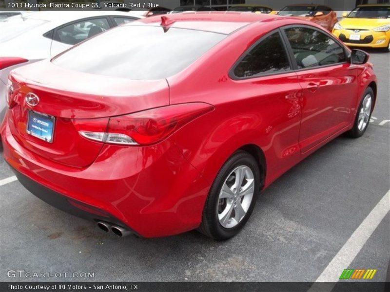 Volcanic Red / Blue 2013 Hyundai Elantra Coupe GS