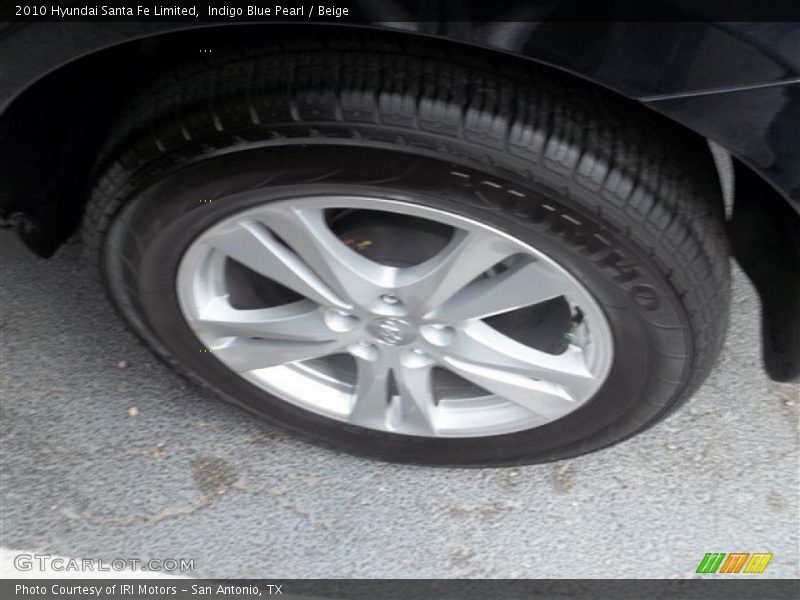Indigo Blue Pearl / Beige 2010 Hyundai Santa Fe Limited