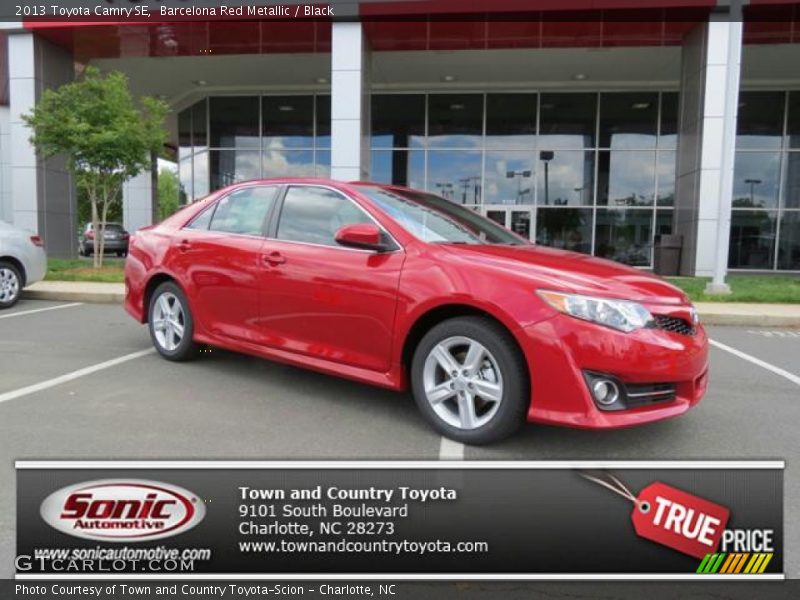 Barcelona Red Metallic / Black 2013 Toyota Camry SE