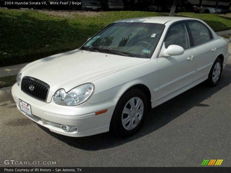 White Pearl / Beige 2004 Hyundai Sonata V6