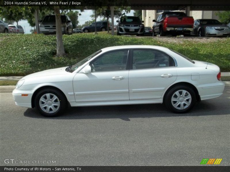 White Pearl / Beige 2004 Hyundai Sonata V6