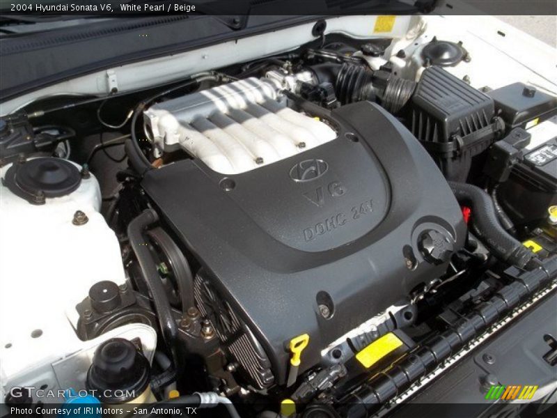 White Pearl / Beige 2004 Hyundai Sonata V6