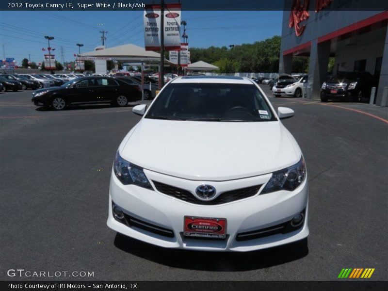 Super White / Black/Ash 2012 Toyota Camry LE