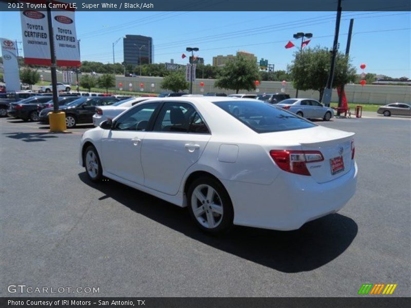 Super White / Black/Ash 2012 Toyota Camry LE