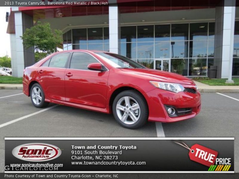 Barcelona Red Metallic / Black/Ash 2013 Toyota Camry SE