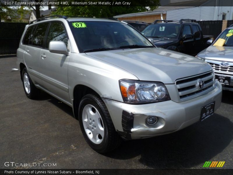 Millenium Silver Metallic / Ash Gray 2007 Toyota Highlander Limited 4WD