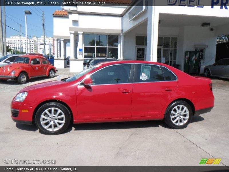 Salsa Red / Cornsilk Beige 2010 Volkswagen Jetta SE Sedan