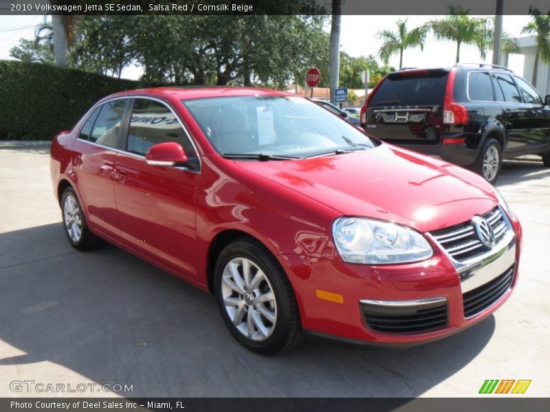 Salsa Red / Cornsilk Beige 2010 Volkswagen Jetta SE Sedan