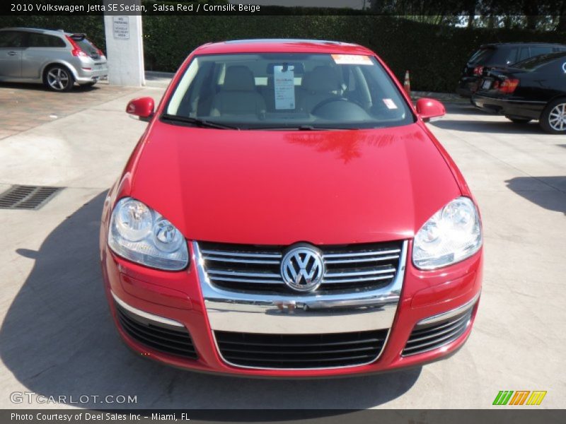 Salsa Red / Cornsilk Beige 2010 Volkswagen Jetta SE Sedan