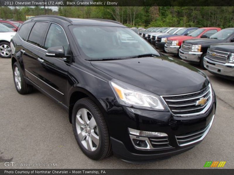 Black Granite Metallic / Ebony 2013 Chevrolet Traverse LTZ AWD