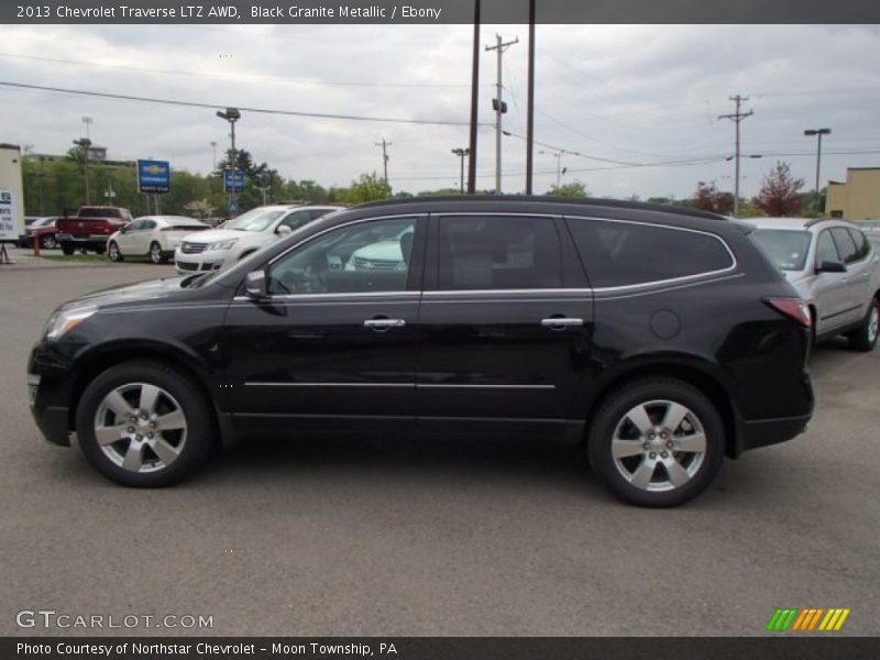 Black Granite Metallic / Ebony 2013 Chevrolet Traverse LTZ AWD