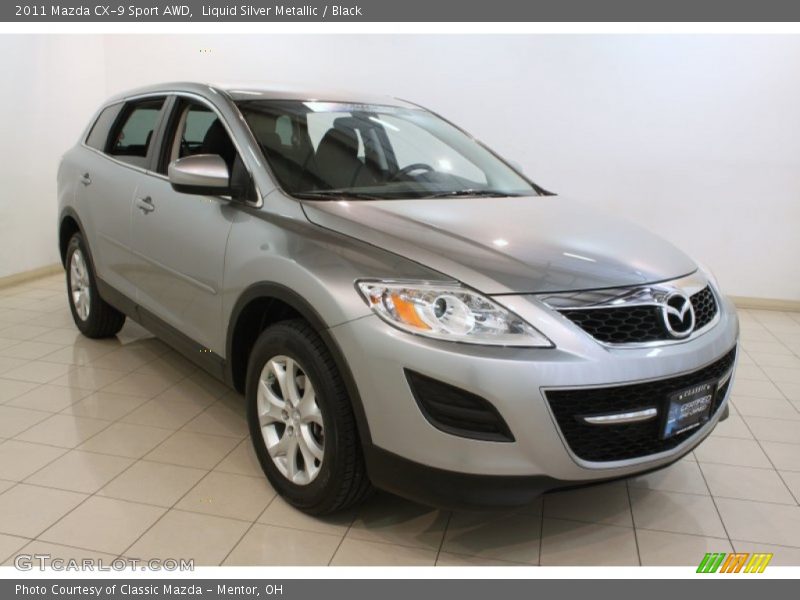 Liquid Silver Metallic / Black 2011 Mazda CX-9 Sport AWD
