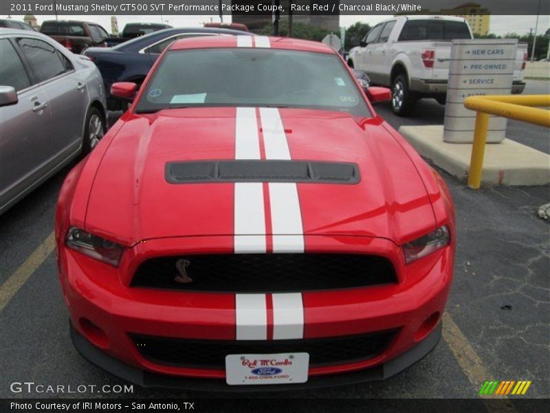 Race Red / Charcoal Black/White 2011 Ford Mustang Shelby GT500 SVT Performance Package Coupe