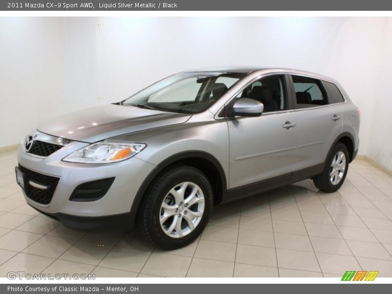 Liquid Silver Metallic / Black 2011 Mazda CX-9 Sport AWD