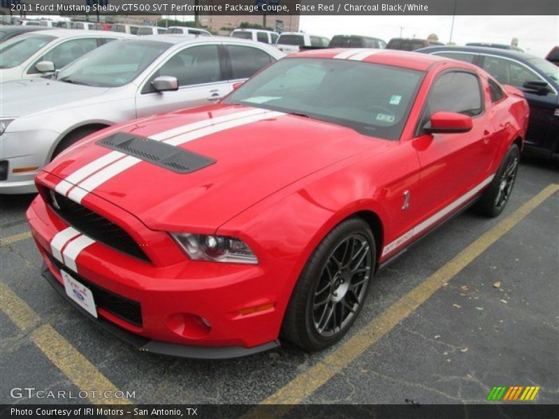 Race Red / Charcoal Black/White 2011 Ford Mustang Shelby GT500 SVT Performance Package Coupe