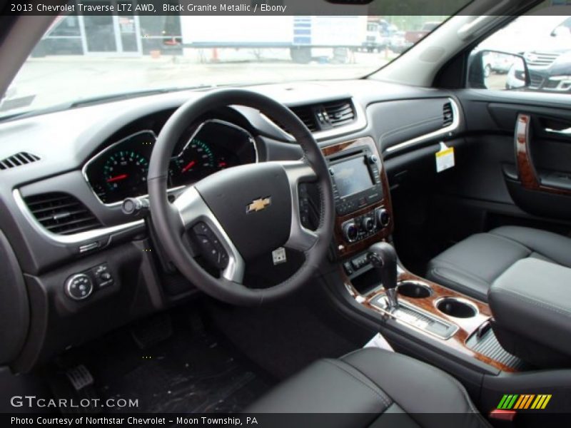 Black Granite Metallic / Ebony 2013 Chevrolet Traverse LTZ AWD