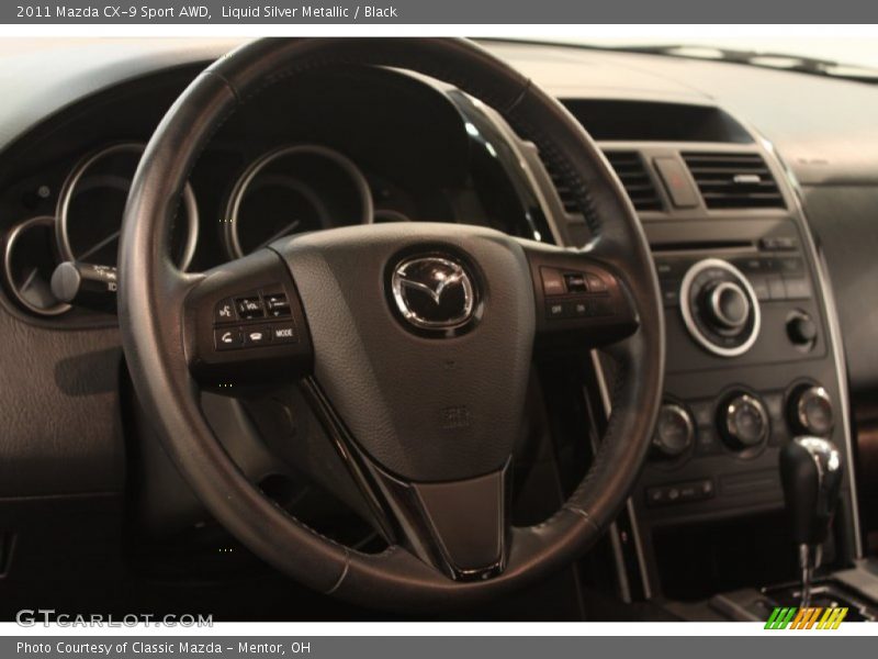 Liquid Silver Metallic / Black 2011 Mazda CX-9 Sport AWD