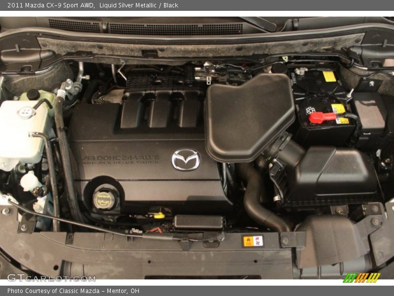 Liquid Silver Metallic / Black 2011 Mazda CX-9 Sport AWD