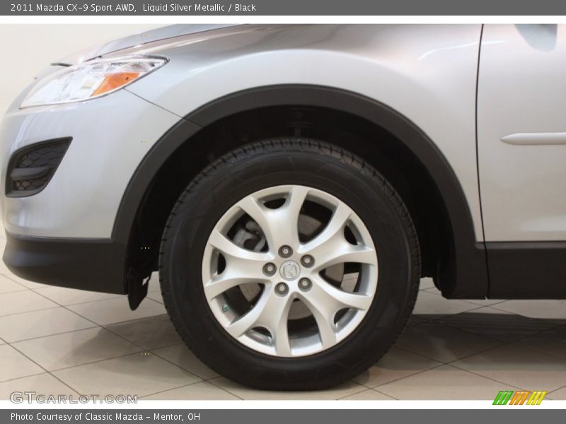 Liquid Silver Metallic / Black 2011 Mazda CX-9 Sport AWD