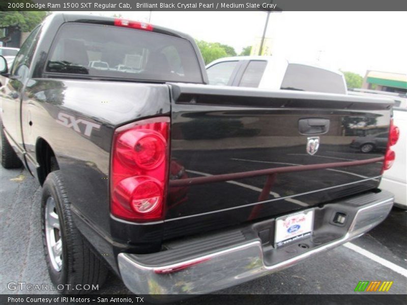 Brilliant Black Crystal Pearl / Medium Slate Gray 2008 Dodge Ram 1500 SXT Regular Cab