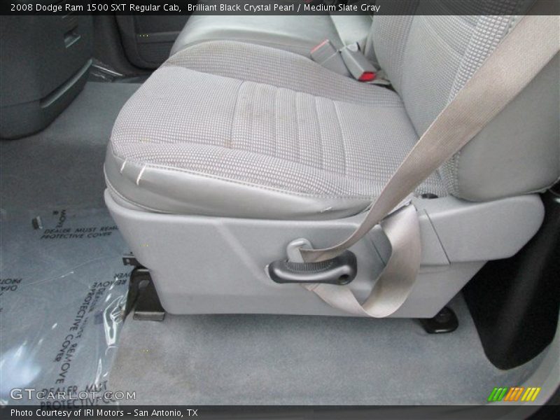 Brilliant Black Crystal Pearl / Medium Slate Gray 2008 Dodge Ram 1500 SXT Regular Cab