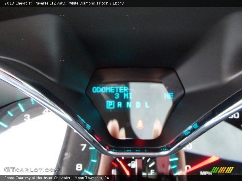 White Diamond Tricoat / Ebony 2013 Chevrolet Traverse LTZ AWD