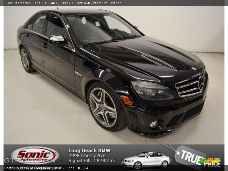 Black / Black AMG Premium Leather 2009 Mercedes-Benz C 63 AMG