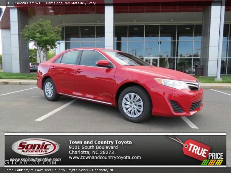 Barcelona Red Metallic / Ivory 2013 Toyota Camry LE