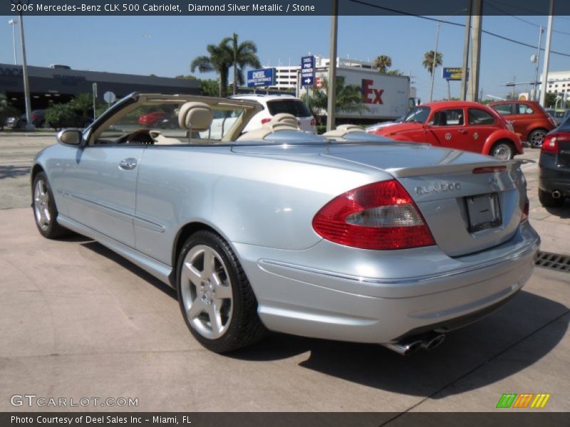 Diamond Silver Metallic / Stone 2006 Mercedes-Benz CLK 500 Cabriolet