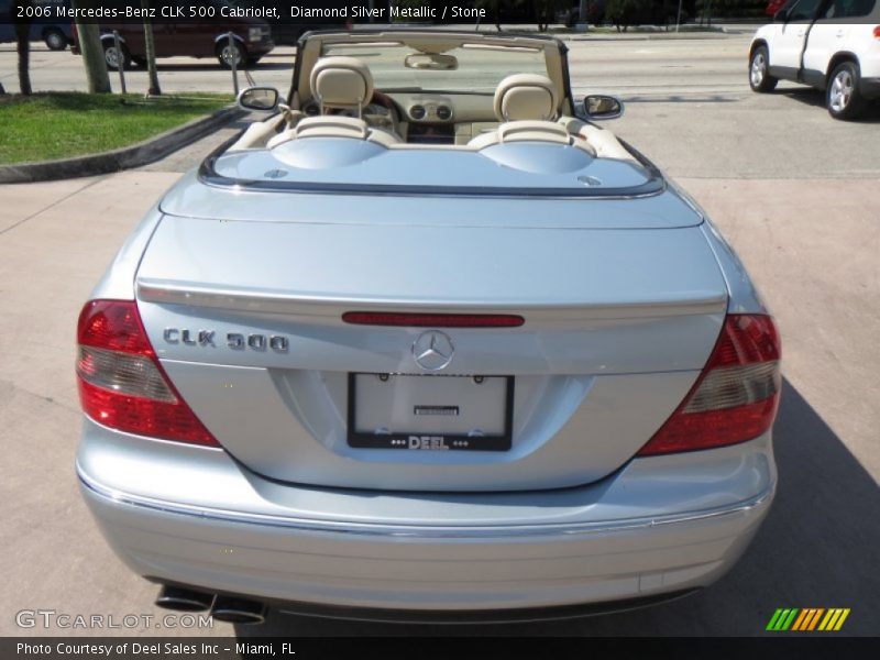 Diamond Silver Metallic / Stone 2006 Mercedes-Benz CLK 500 Cabriolet