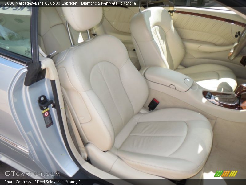 Diamond Silver Metallic / Stone 2006 Mercedes-Benz CLK 500 Cabriolet