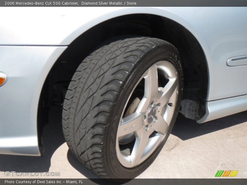 Diamond Silver Metallic / Stone 2006 Mercedes-Benz CLK 500 Cabriolet