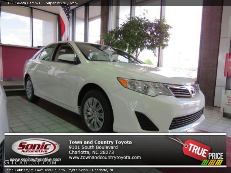 Super White / Ivory 2013 Toyota Camry LE