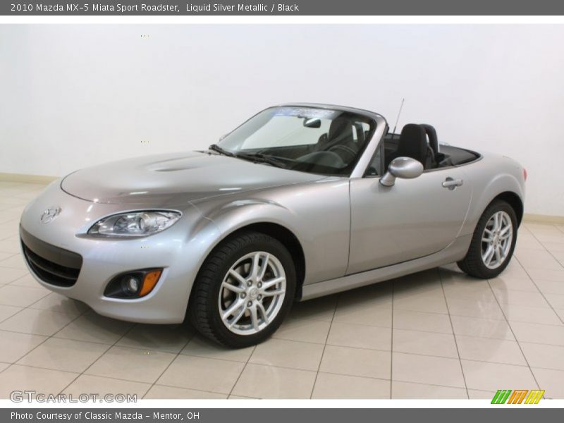 Liquid Silver Metallic / Black 2010 Mazda MX-5 Miata Sport Roadster