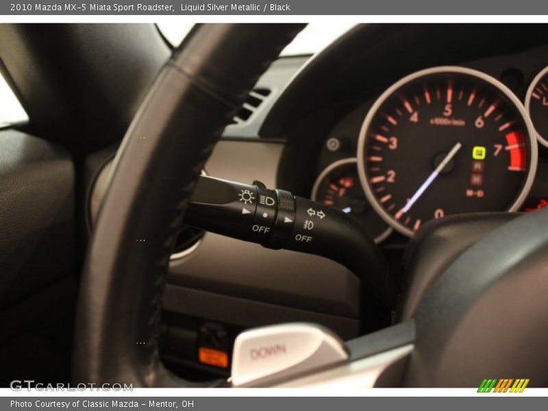 Liquid Silver Metallic / Black 2010 Mazda MX-5 Miata Sport Roadster